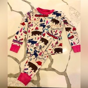 Toddler pajamas by Little Blue House! Pink camping theme!